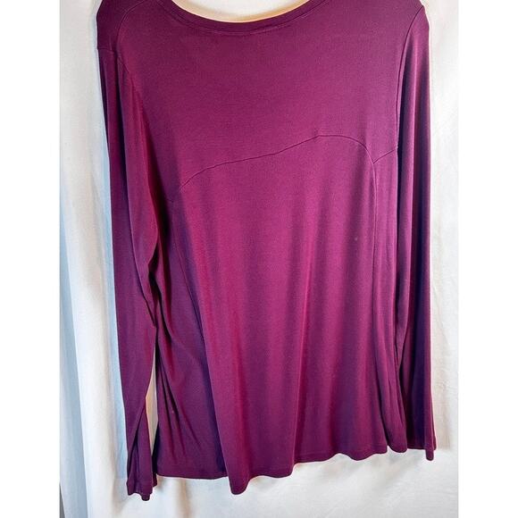 CAbi Plum Long Sleeve Top L – Clean Fit, Berrycore Stretch Basics - Picture 2 of 4